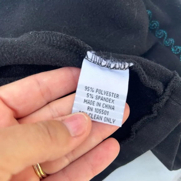 Double D Ranch Embroidered Black Jacket Festival Full Zip Western Sweater Small - Picture 10 of 10